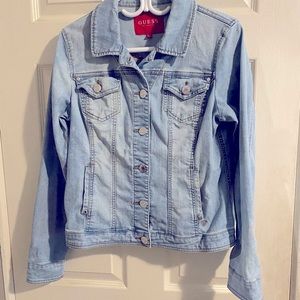 Guess distressed denim jacket L
